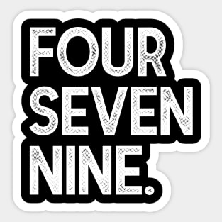 FourSevenNine. Sticker